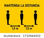 mantenga la distancia  "keep... | Shutterstock .eps vector #1710464422