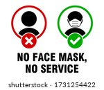 no face mask no service or face ... | Shutterstock .eps vector #1731254422