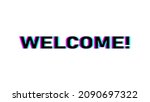 welcome greeting screen sign or ... | Shutterstock .eps vector #2090697322