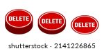red delete push button badge... | Shutterstock .eps vector #2141226865