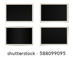 vector set of curved photo... | Shutterstock .eps vector #588099095