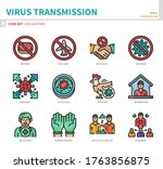 virus transmission coronavirus... | Shutterstock .eps vector #1763856875