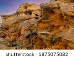 Sandstone Sheer Cliff Face With ...
