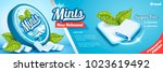 mints gum ads  freshen breath... | Shutterstock .eps vector #1023619492