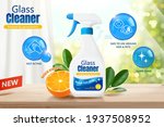 glass cleaner ad template in 3d ... | Shutterstock .eps vector #1937508952