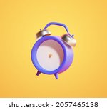 miniature twin bell alarm clock ... | Shutterstock .eps vector #2057465138