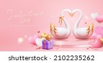 3d valentine's day sale promo... | Shutterstock .eps vector #2102235262