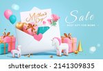 3d mother's day sale promo... | Shutterstock .eps vector #2141309835