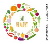 vegetables background   healthy ... | Shutterstock .eps vector #1260307555