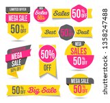 collection of sales badges  ... | Shutterstock .eps vector #1358247488