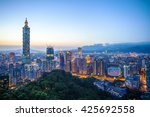 The Taipei City Skyline At...