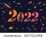 the vector dark party template... | Shutterstock .eps vector #2077211398