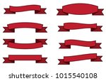 vector set of banners ribbons... | Shutterstock .eps vector #1015540108