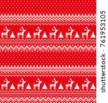 new year's christmas pattern... | Shutterstock .eps vector #761953105