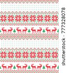 knitted christmas and new year... | Shutterstock .eps vector #777328078