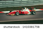 Small photo of Oschersleben, Germany, April 28, 2019: Alessandro Famularo driving a red Prema Powerteam single-seater car during ADAC Formula 4 at the Motorsport Arena Oschersleben.