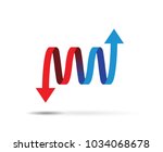 red and blue arrows | Shutterstock .eps vector #1034068678