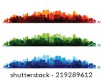 over print cityscapes | Shutterstock .eps vector #219289612