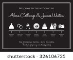 wedding timeline background | Shutterstock .eps vector #326106725