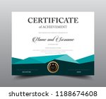 certificate layout template... | Shutterstock .eps vector #1188674608