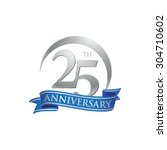 anniversary ring logo blue... | Shutterstock .eps vector #304710602