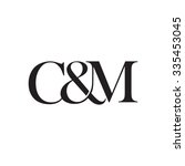 c m initial logo. ampersand... | Shutterstock .eps vector #335453045