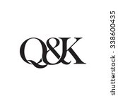 q k initial logo. ampersand... | Shutterstock .eps vector #338600435