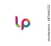 initial lowercase letter lp ... | Shutterstock .eps vector #687646222