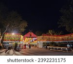 Small photo of Lamphun, Thailand, 21 Nov 2023, Festival of 100,000 Lanterns at Wat Phra That Haripunchai Woramahawihan or Yi Peng Lantern Festival in Lamphun Province