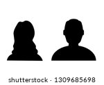 icon  man and woman silhouette... | Shutterstock .eps vector #1309685698