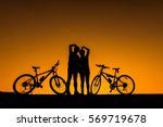 lover cyclist and bicycle... | Shutterstock . vector #569719678