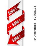 ribbon with arrow and text sale ... | Shutterstock .eps vector #62400136