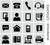 contact us icons set | Shutterstock .eps vector #125262452