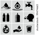 water related icons set. | Shutterstock .eps vector #99474665