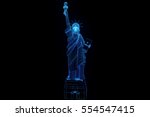 Liberty Statue In Wireframe...