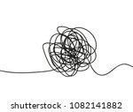 a thread drawn from the hand.... | Shutterstock .eps vector #1082141882