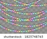 christmas lights isolated on... | Shutterstock .eps vector #1825748765