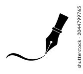 fountain pen ink pen with... | Shutterstock .eps vector #2044799765