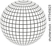 Ball With Lines Earth Globe...