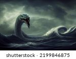 Legendary sea creature and monster also known as the world serpent or the midgard serpent. The sea serpent lives in the deep and wild ocean according to myths from norse mythology