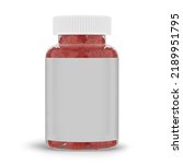 Small photo of Prenatal gummy transparent bottle with white label