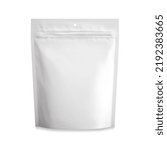 Small photo of White Realistic Stand-up pouch mockup coffee powder bag