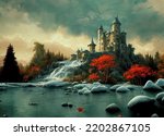 Fantasy Landscape With Castle...