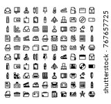 100 of icons office stationery... | Shutterstock .eps vector #767657725