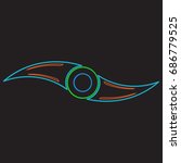 fidget spinner stroke line neon | Shutterstock .eps vector #686779525