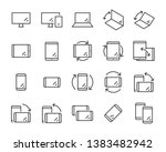 set of phone icons  such as... | Shutterstock .eps vector #1383482942