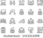 set of meeting icons  such as... | Shutterstock .eps vector #1415313398
