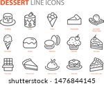Set Of Dessert Icons  Sweet ...