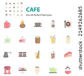 set of cafe flat icon  drinks ... | Shutterstock .eps vector #2149262685