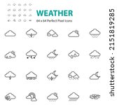 set of weather line icons ... | Shutterstock .eps vector #2151819285